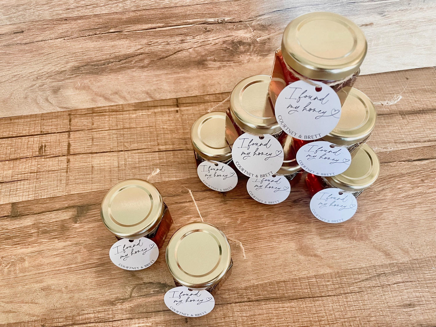 Mini Honey Jar Wedding Favors - Personalized Bridal Shower Favors for Guests - I found My Honey