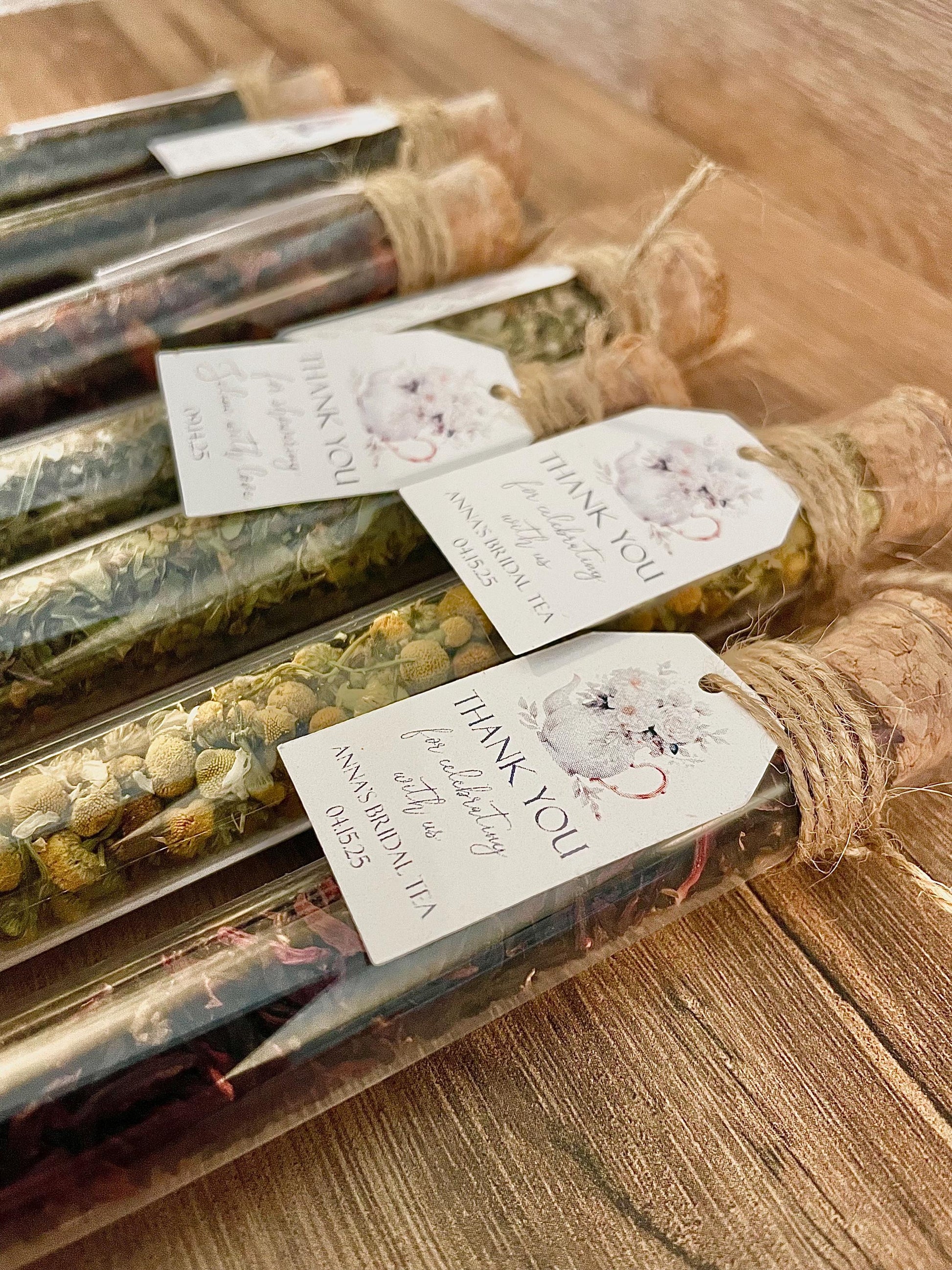 Bridal Shower Tea Party Favors , Personalized Wedding Favors, Love is Brewing Bridal Tea