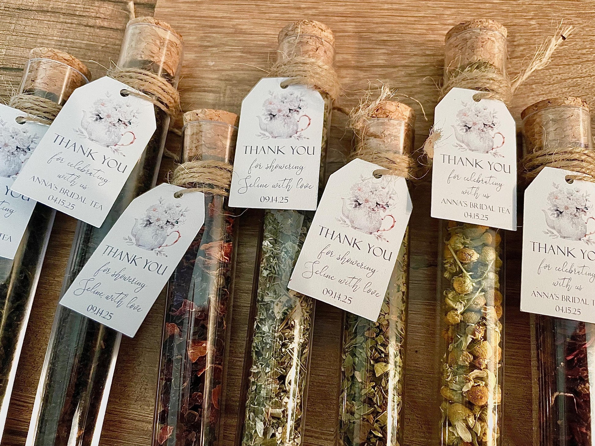 Bridal Shower Tea Party Favors , Personalized Wedding Favors, Love is Brewing Bridal Tea