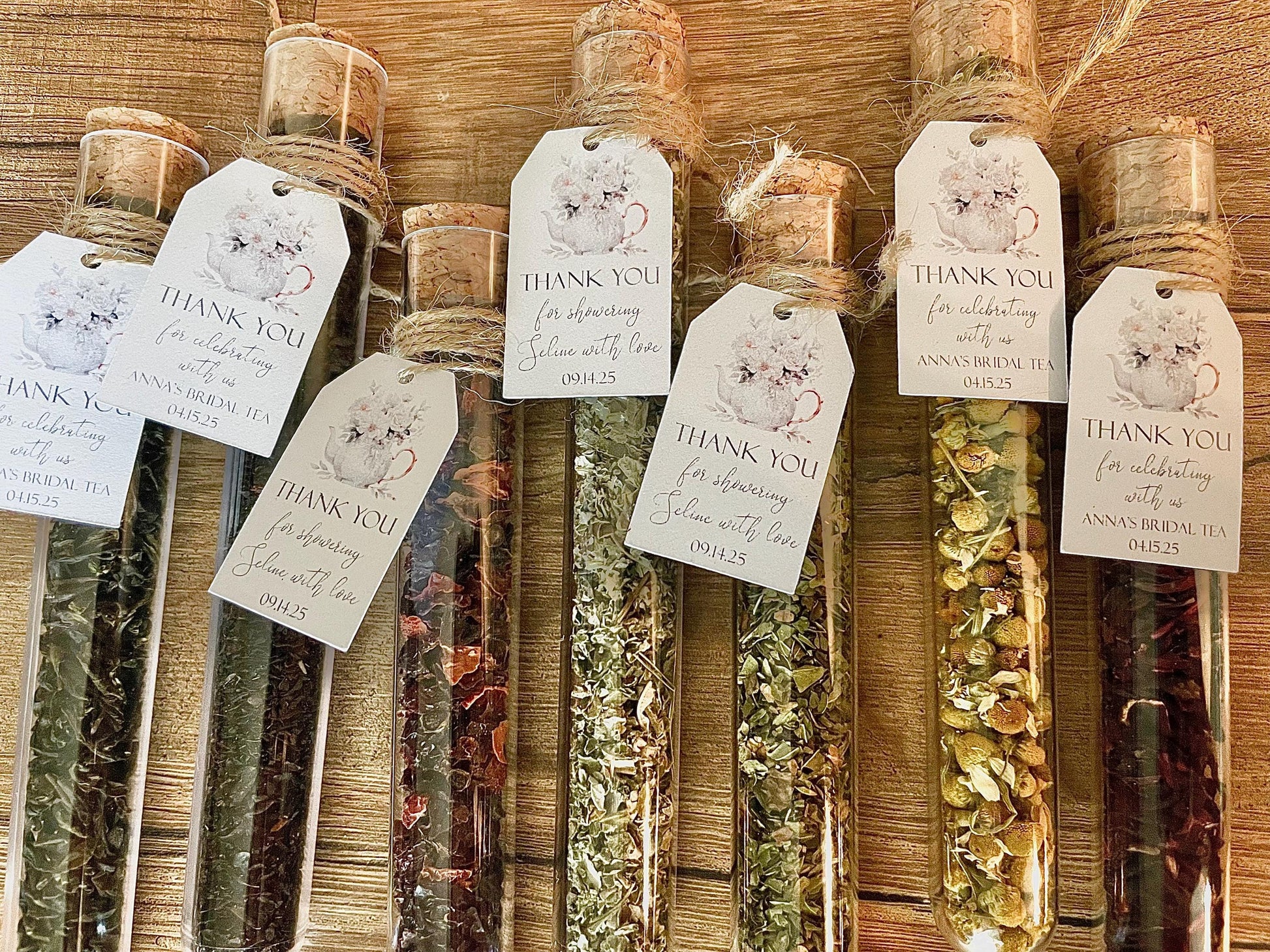 Bridal Shower Tea Party Favors , Personalized Wedding Favors, Love is Brewing Bridal Tea