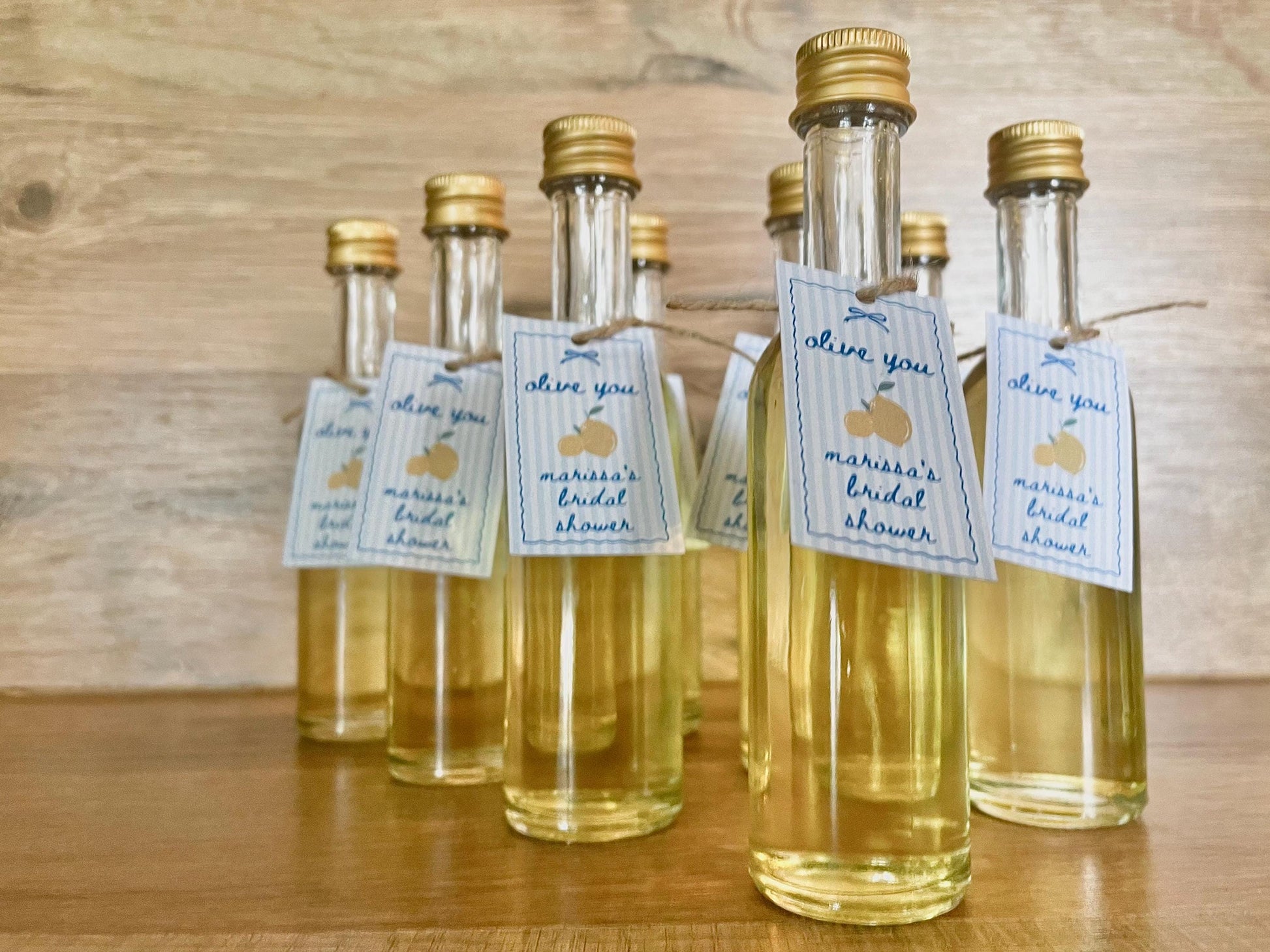 Personalized Olive Oil Wedding Favors - Italian Bridal Shower Favors, “Olive You” Party Gifts