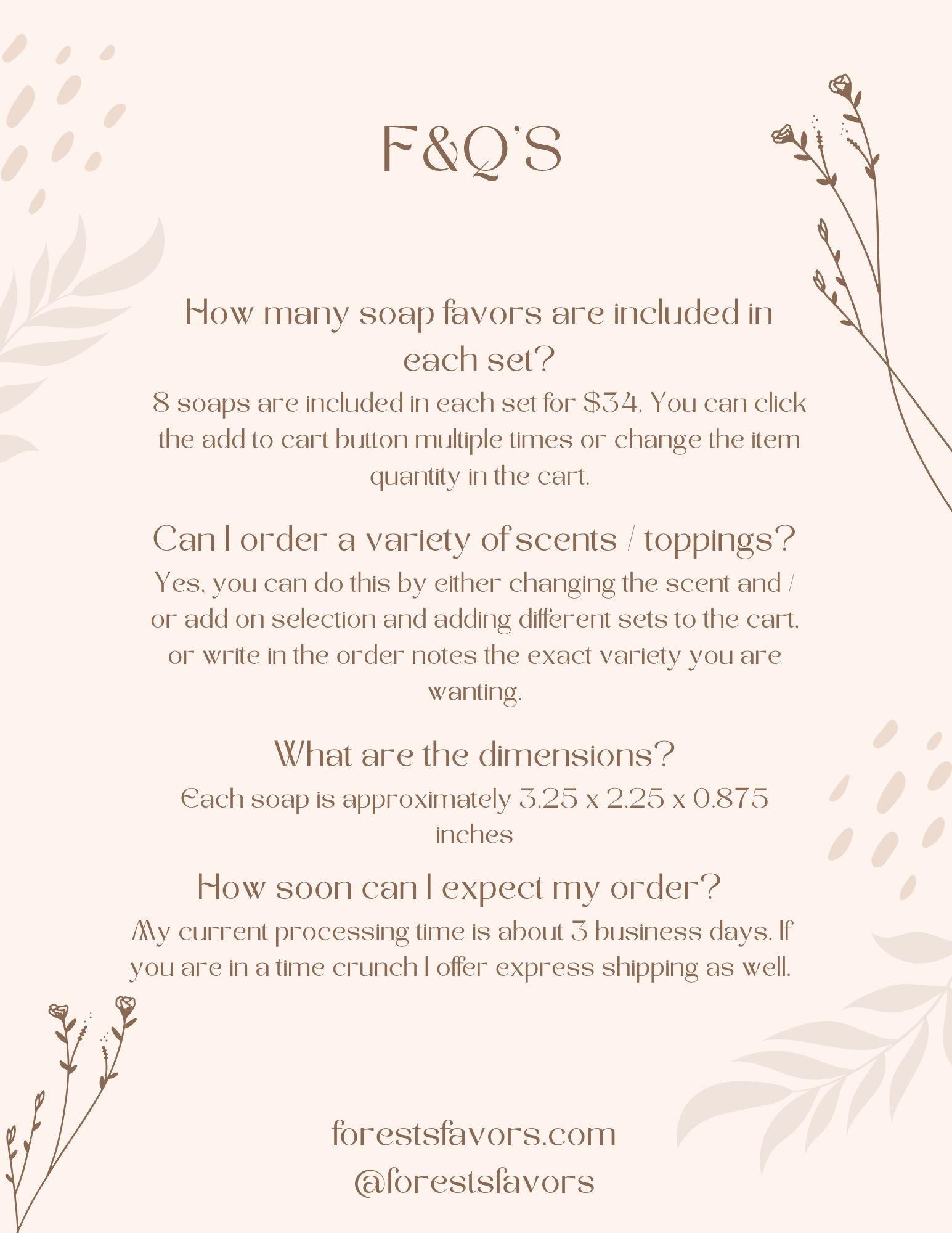 Holiday Christmas Party Soap Favors