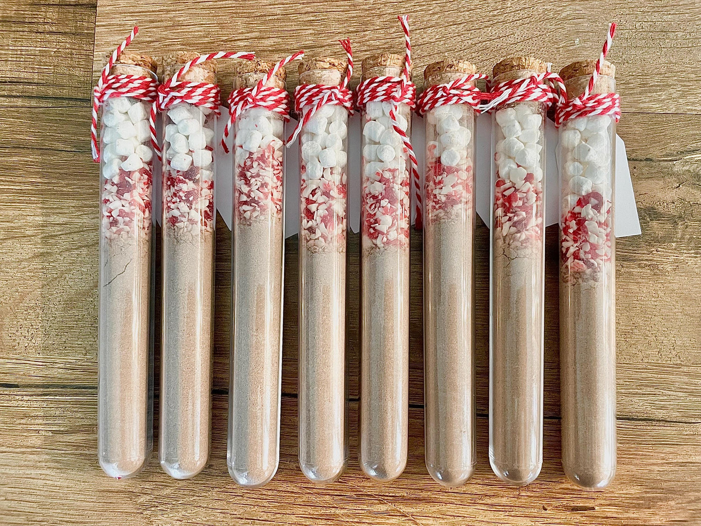 Mini Hot Chocolate Favors – Personalized Hot Cocoa Tubes with Peppermint & Marshmallows