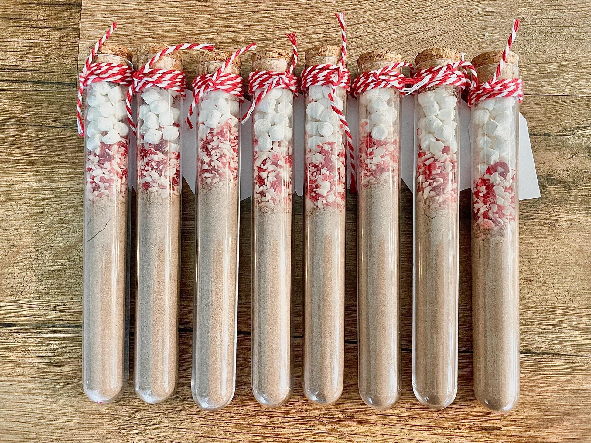 Mini Hot Chocolate Favors – Personalized Hot Cocoa Tubes with Peppermint & Marshmallows