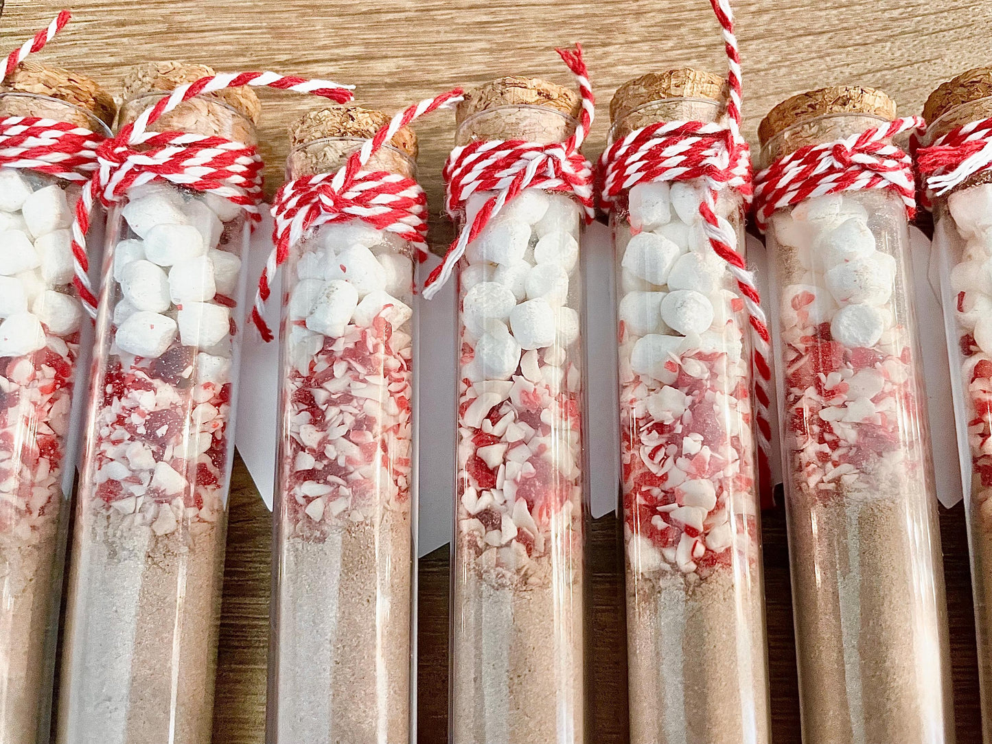 Mini Hot Chocolate Favors – Personalized Hot Cocoa Tubes with Peppermint & Marshmallows