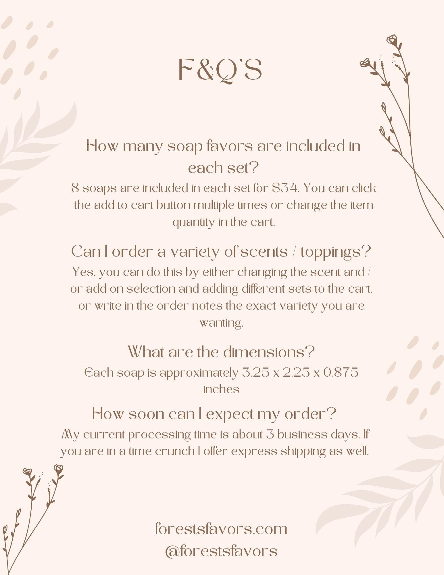 Holiday Christmas Party Soap Favors