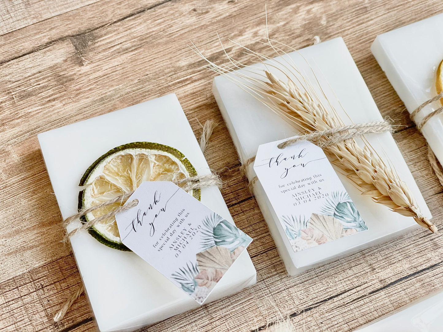 Tropical Beach Wedding Shower Soap Favors Set of 10