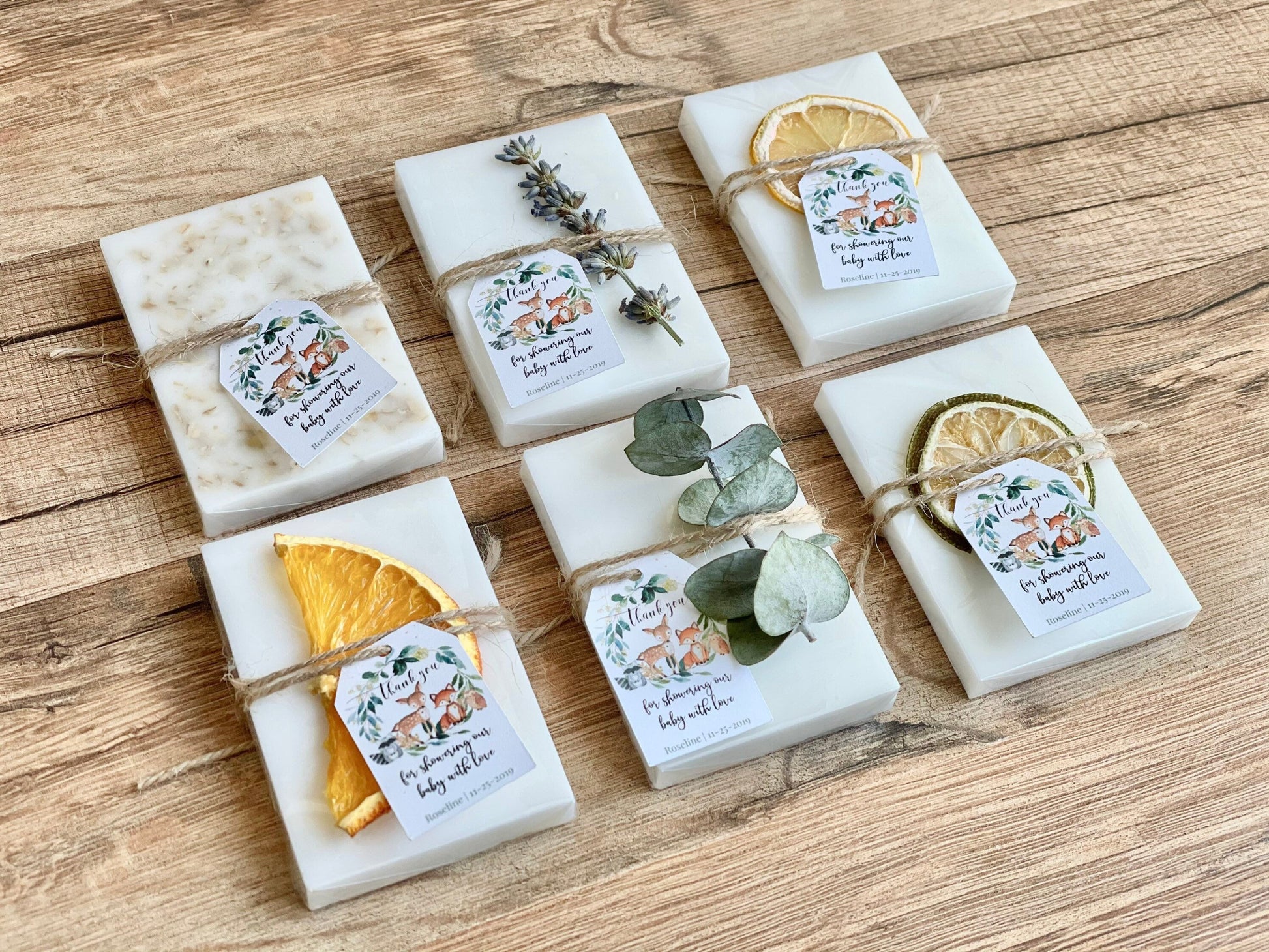 Woodland Baby Shower / Birthday Party Soap Favors Set of 10