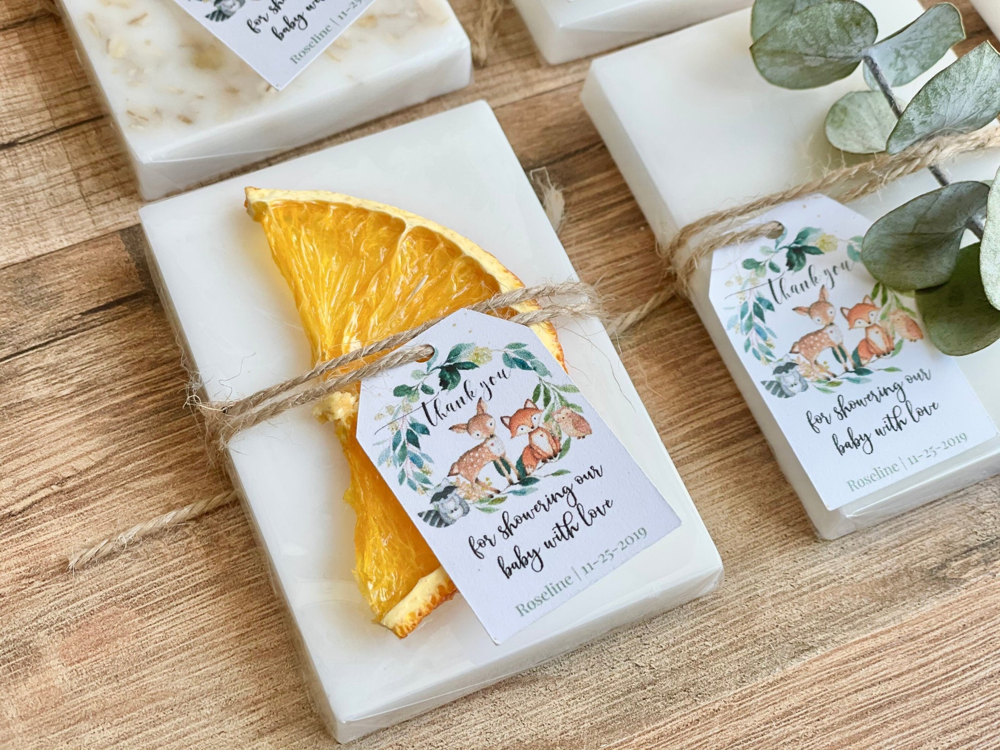 Woodland Baby Shower / Birthday Party Soap Favors Set of 10