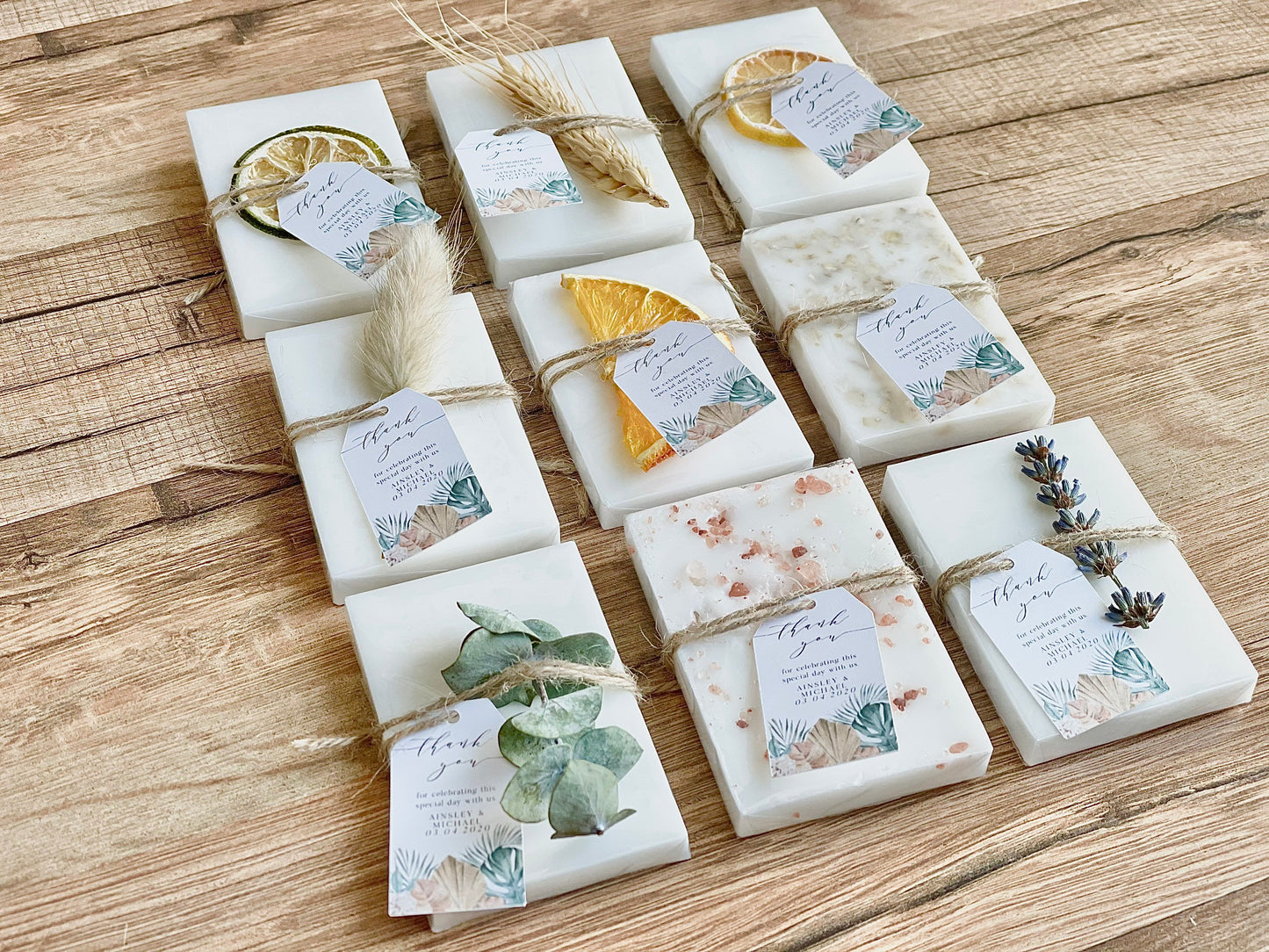 Tropical Beach Wedding Shower Soap Favors Set of 10