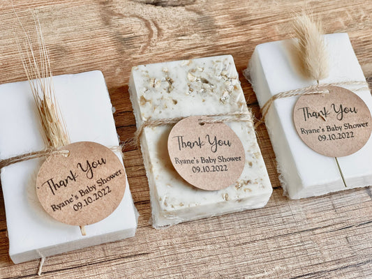 Minimalist Natural Essential Oil Soap Bar Baby Wedding Bridal Shower Favors