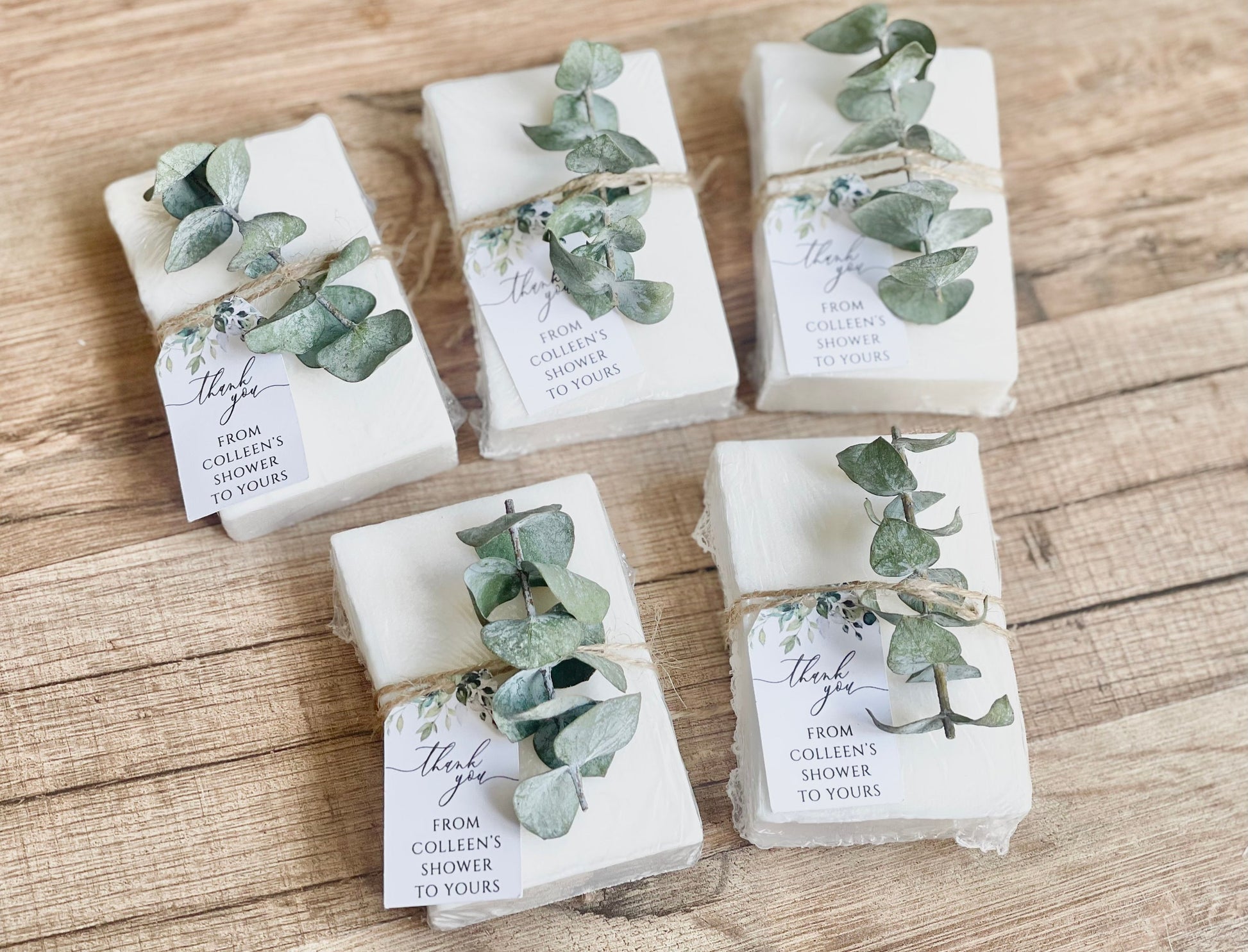 Eucalyptus Greenery Bridal Shower Wedding Soap Favors