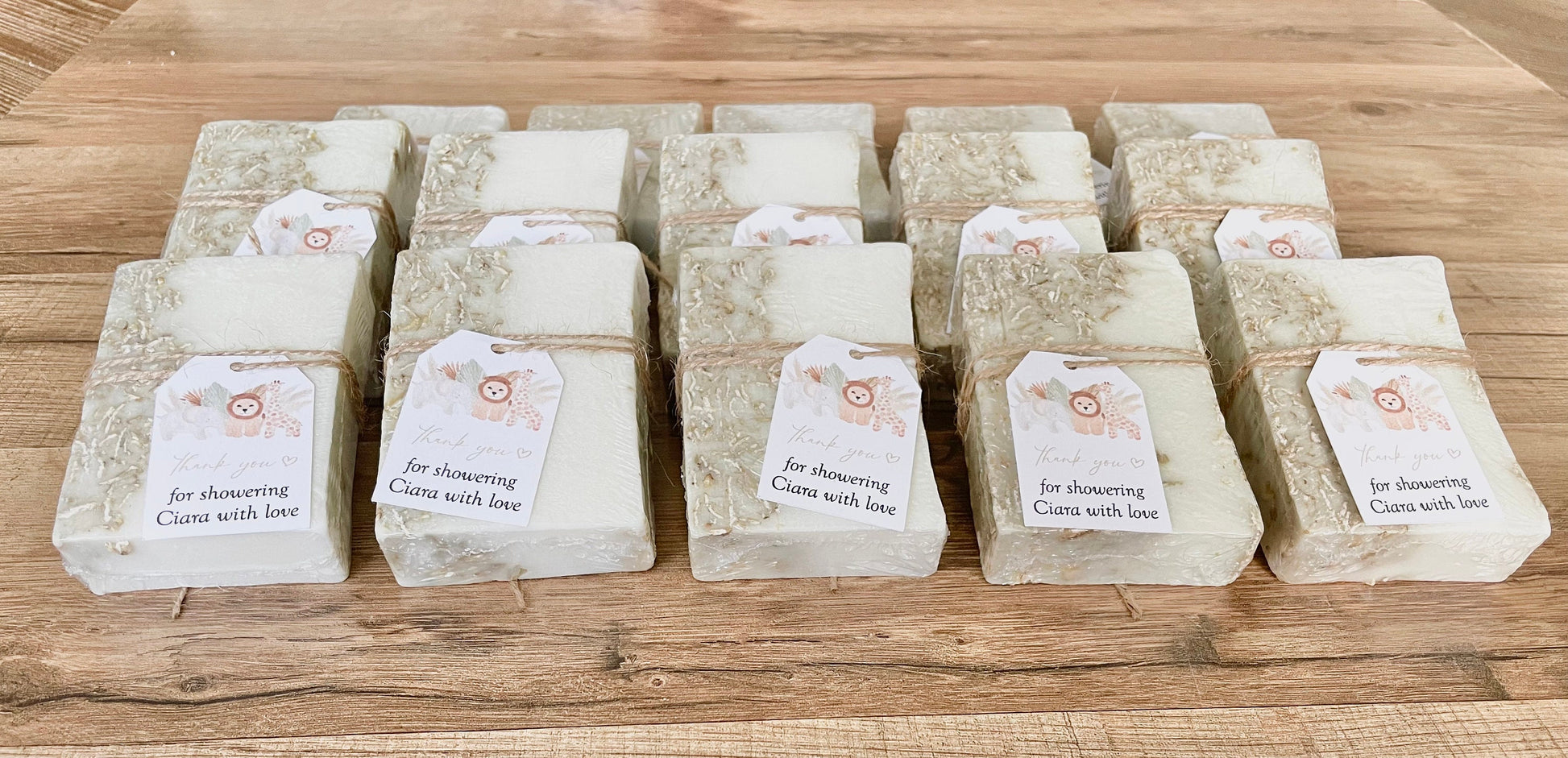 Gender Neutral Baby Shower / Safari Animals Birthday Party Soap Favors