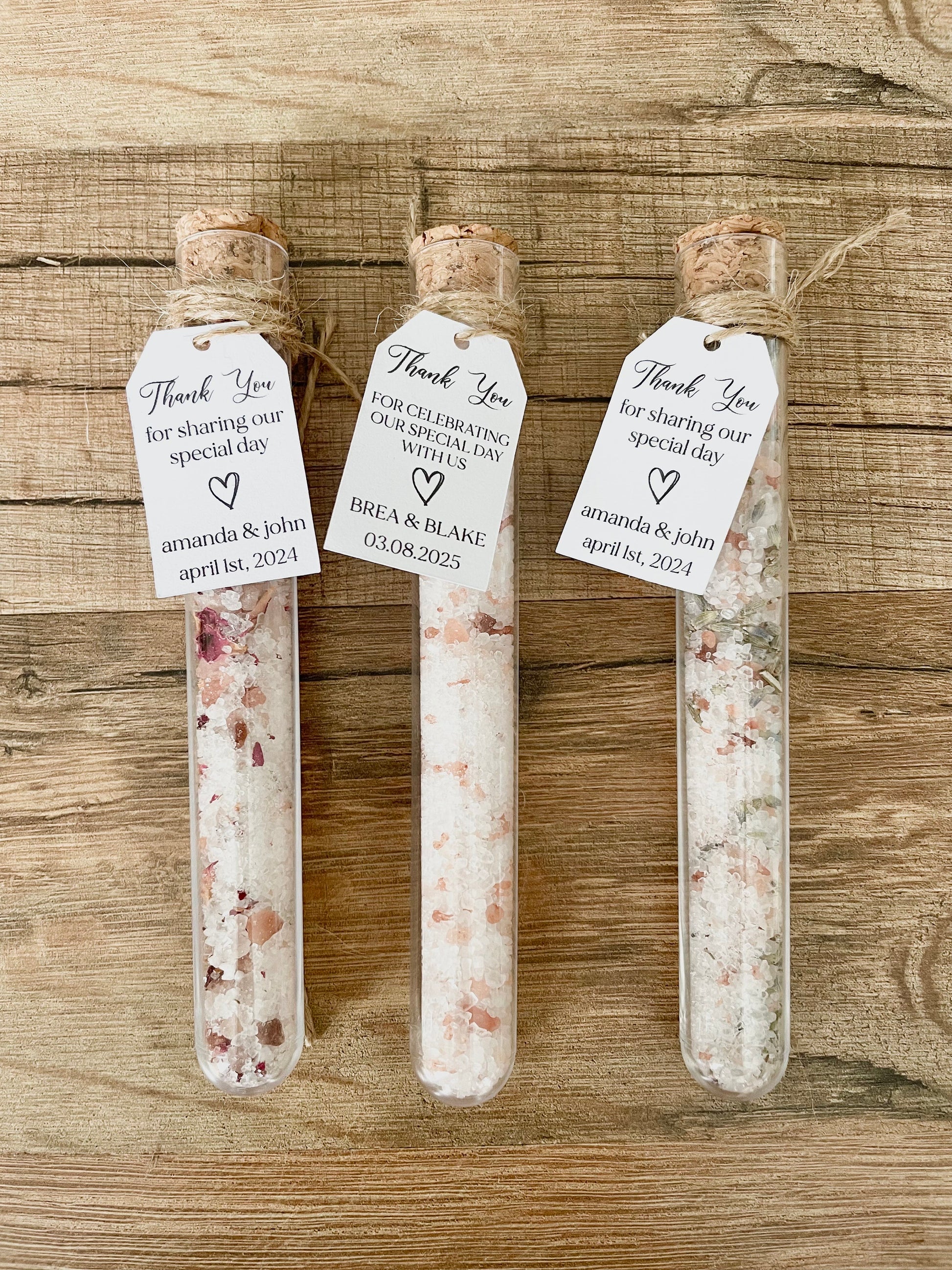 Bridal Shower Wedding Bath Salt Favors